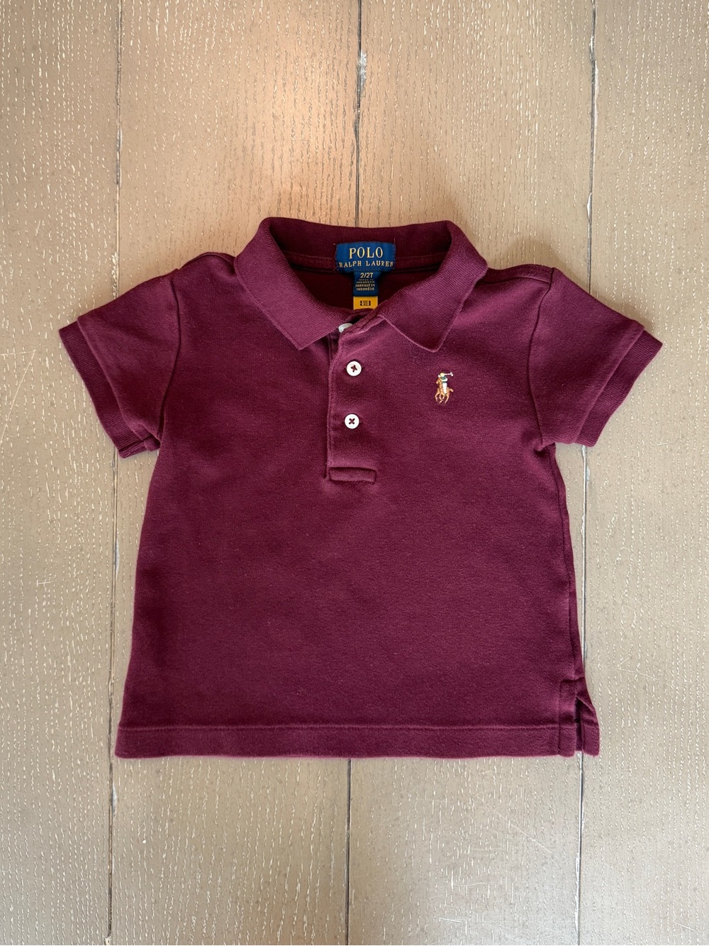 Polo Ralph Lauren Boys’ Burgundy/Maroon Short-Sleeve Soft Polo • Size 2T
